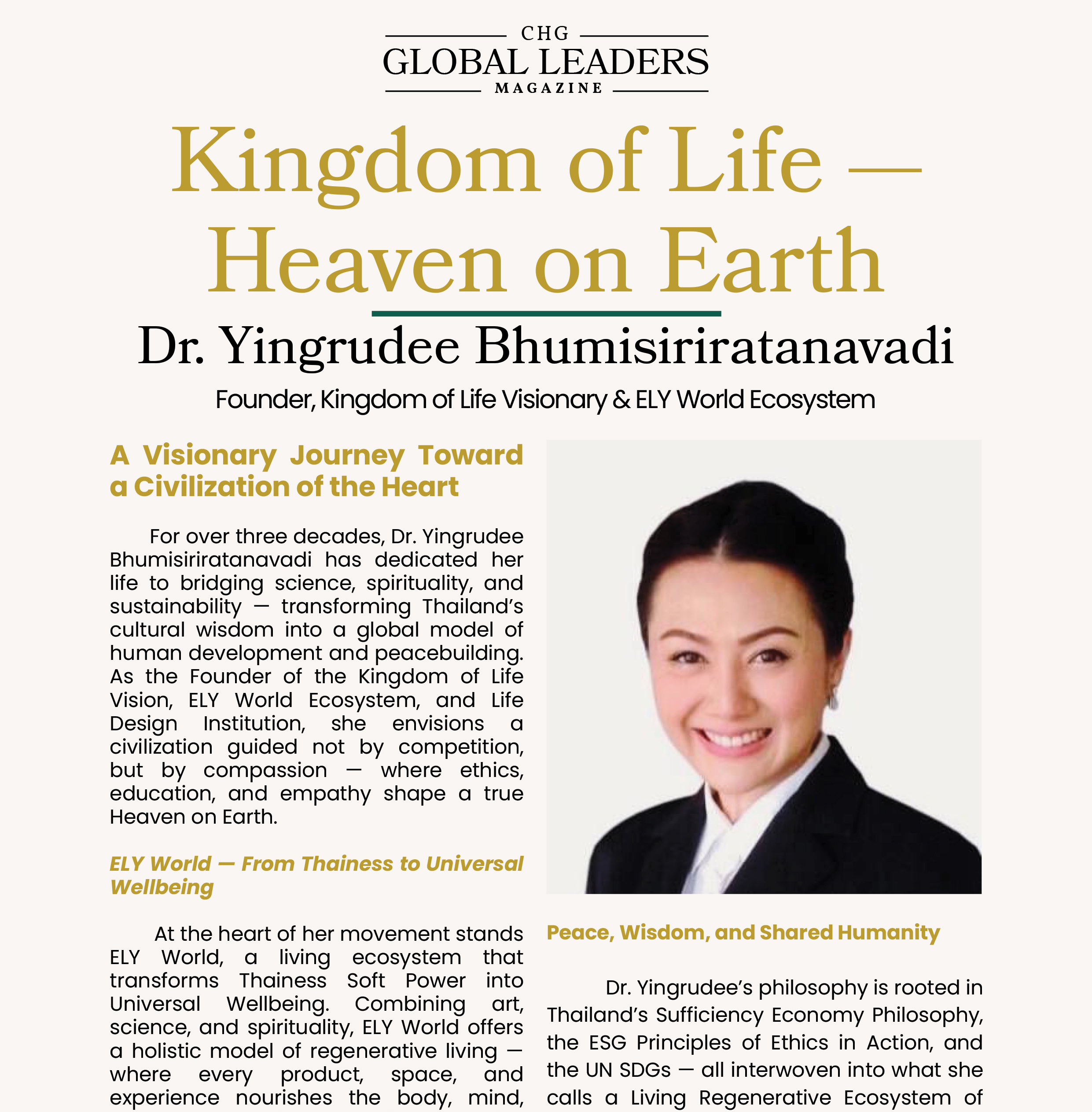 Kingdom of Life Heaven on Earth